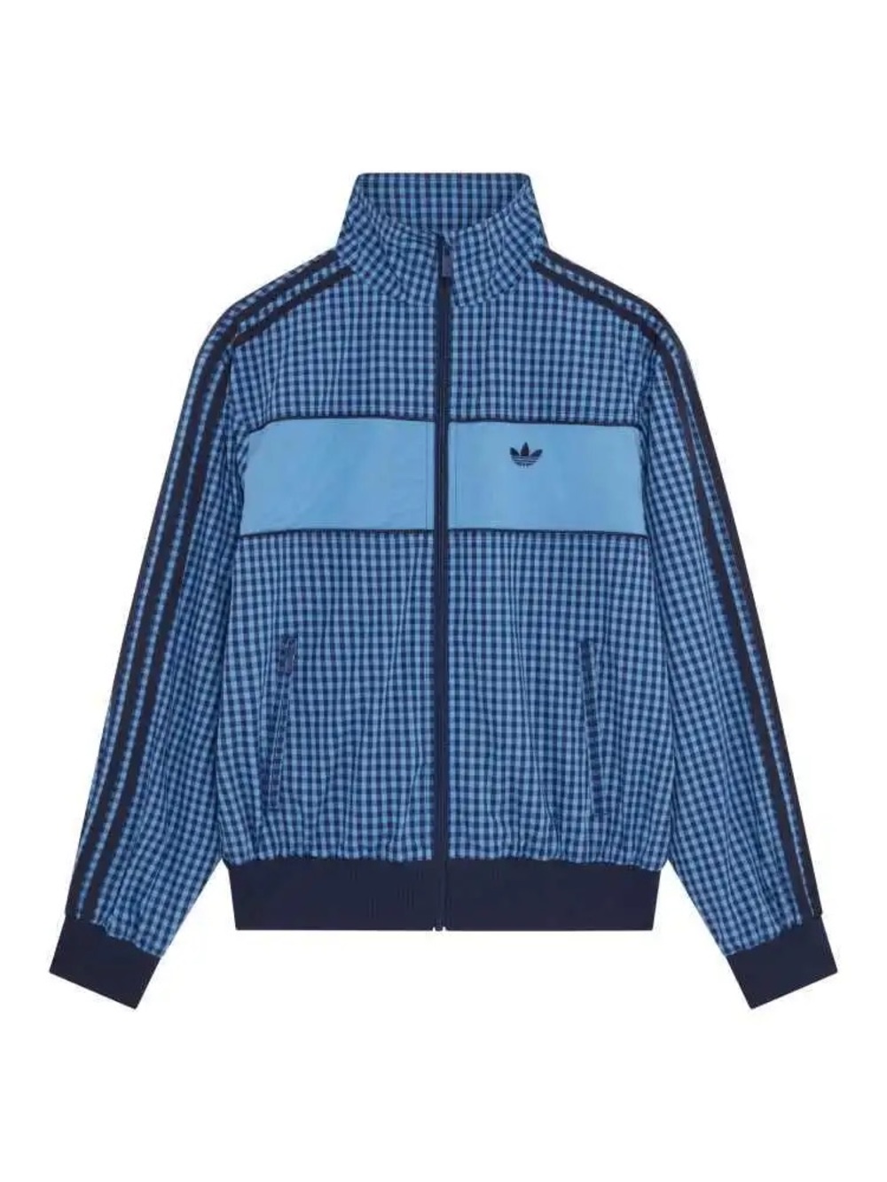 adidas Originals × ASOS size S track jacket in blue gingham SOLD OUT